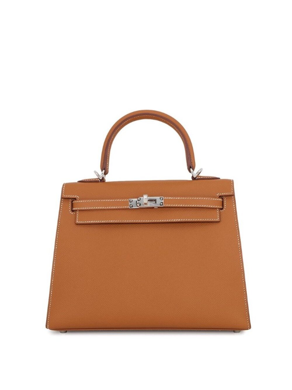 Hermes Handbag Kelly 25 Sellier Gold Silver Epsom 2-Way Bag